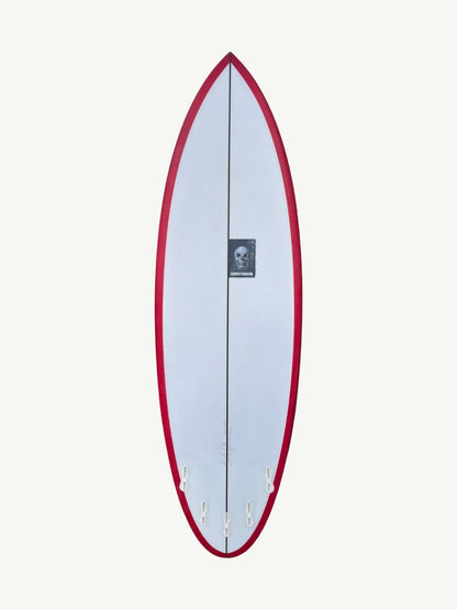 Cafe Racer 6'0" x 20" X  2 5/8" - 34.15L, Round, 5x  FCS 2 Fin Boxes, PU - ID:1016620