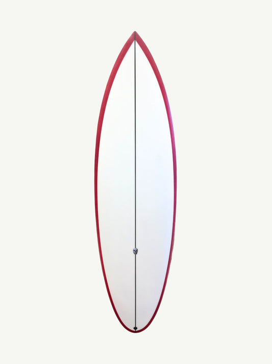 Cafe Racer 6'0" x 20" X  2 5/8" - 34.15L, Round, 5x  FCS 2 Fin Boxes, PU - ID:1016620
