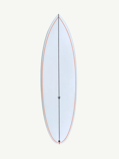 Cafe Racer 5'8" x 19 1/2" X  2 7/16" - 29.29L, Round, 5x  FCS 2 Fin Boxes, PU - ID:1029658