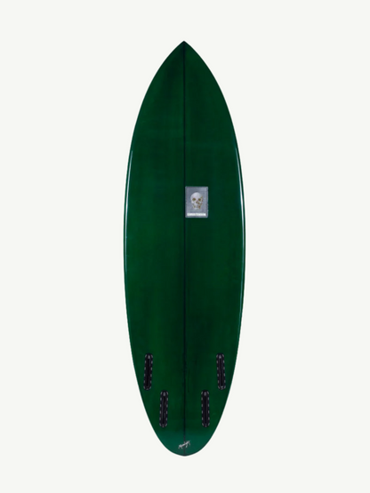 Cafe Racer 6'3" x 20 3/8" X  2 3/4" - 37.40L, Round, 5x  FCS 2 Fin Boxes, PU - ID:1043124
