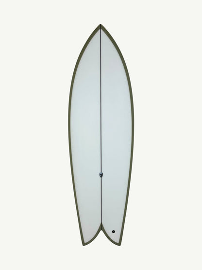 Fish 5'10" x 21 1/4" X  2 5/8" - 38.27L, Fish, 2x  Futures Fin Boxes, PU - ID:1035628