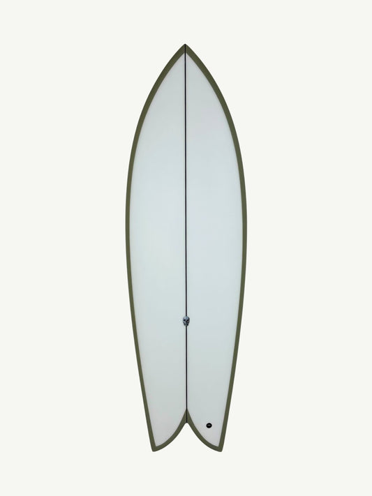 Fish 5'10" x 21 1/4" X  2 5/8" - 38.27L, Fish, 2x  Futures Fin Boxes, PU - ID:1035628